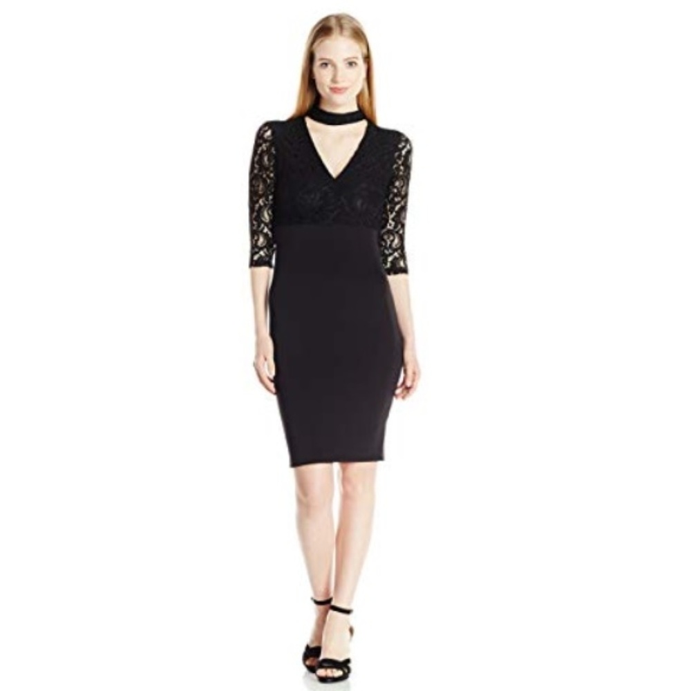 Black Lace Choker Dress